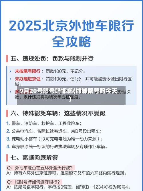 9月20号限号吗邯郸(邯郸限号吗今天)-第2张图片