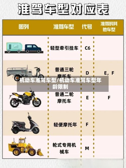 机动车准驾车型/机动车准驾车型年龄限制-第3张图片
