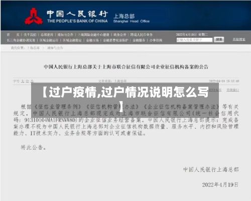 【过户疫情,过户情况说明怎么写】