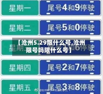 【沧州5.29限什么号,沧州限号吗限什么号】-第2张图片