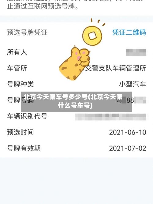 北京今天限车号多少号(北京今天限什么号车号)