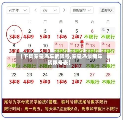【下周秦皇岛车辆限号,秦皇岛最新车辆限号表】-第2张图片