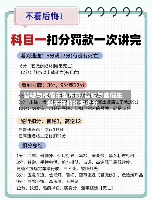 驾驶与准假车型不符/驾驶与准假车型不符的扣多少分-第3张图片