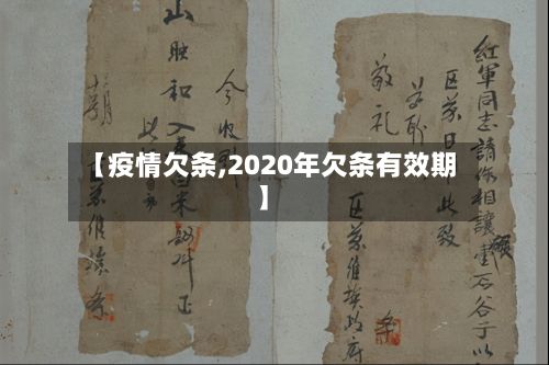 【疫情欠条,2020年欠条有效期】-第2张图片
