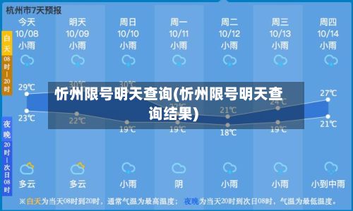 忻州限号明天查询(忻州限号明天查询结果)