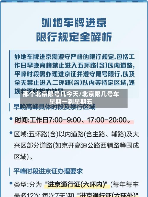 那个北京限号几今天/北京限几号车星期一到星期五-第2张图片
