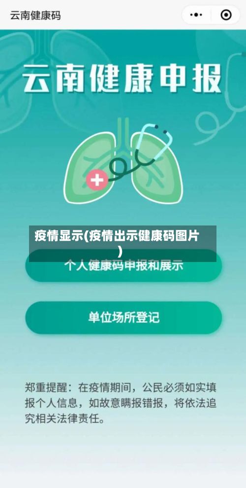 疫情显示(疫情出示健康码图片)