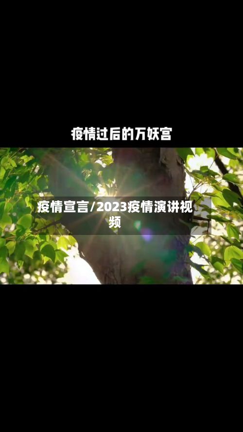 疫情宣言/2023疫情演讲视频-第2张图片