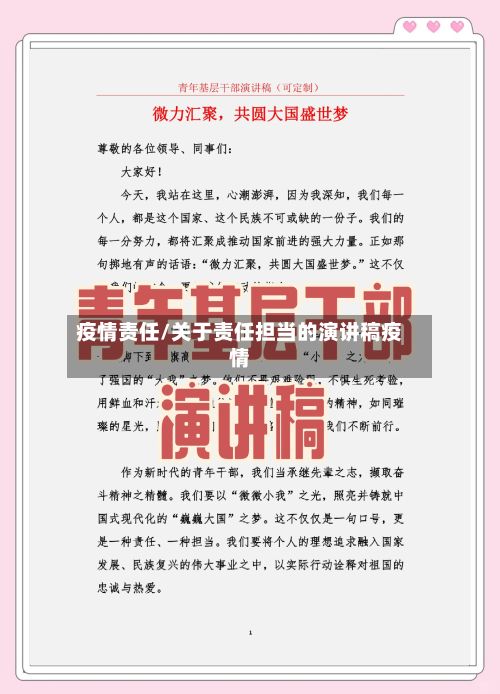 疫情责任/关于责任担当的演讲稿疫情-第2张图片