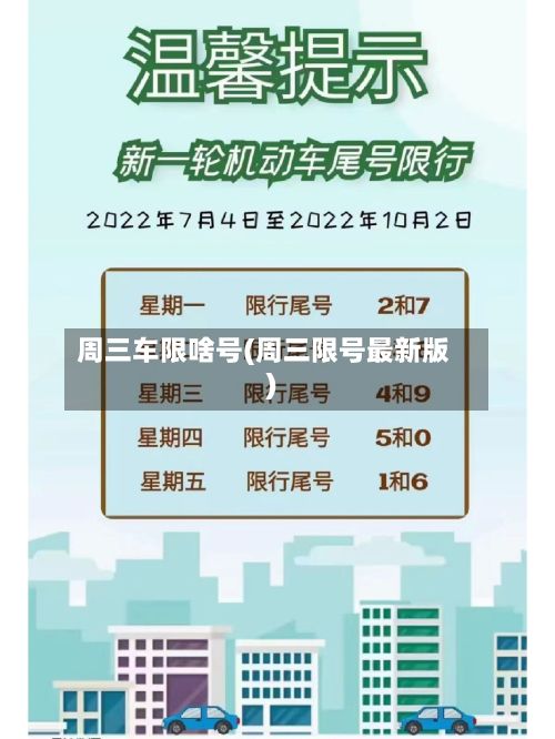 周三车限啥号(周三限号最新版)