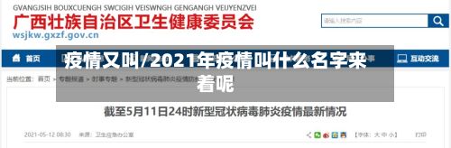 疫情又叫/2021年疫情叫什么名字来着呢