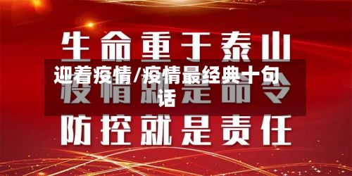 迎着疫情/疫情最经典十句话
