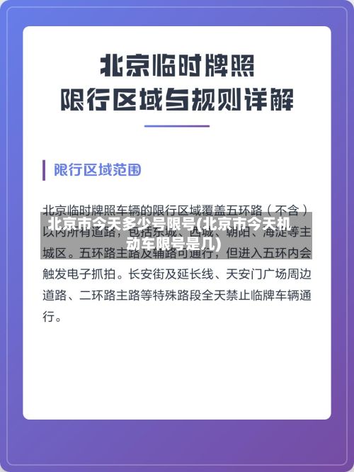 北京市今天多少号限号(北京市今天机动车限号是几)-第3张图片