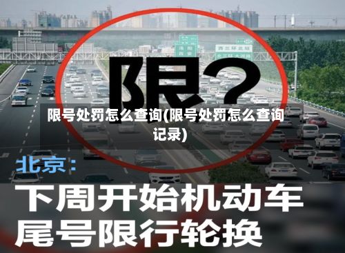 限号处罚怎么查询(限号处罚怎么查询记录)-第2张图片