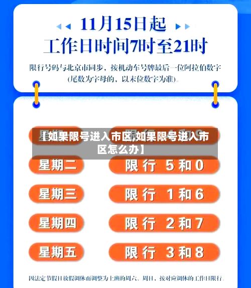 【如果限号进入市区,如果限号进入市区怎么办】