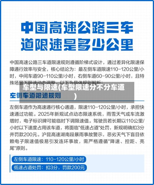 车型与限速(车型限速分不分车道)