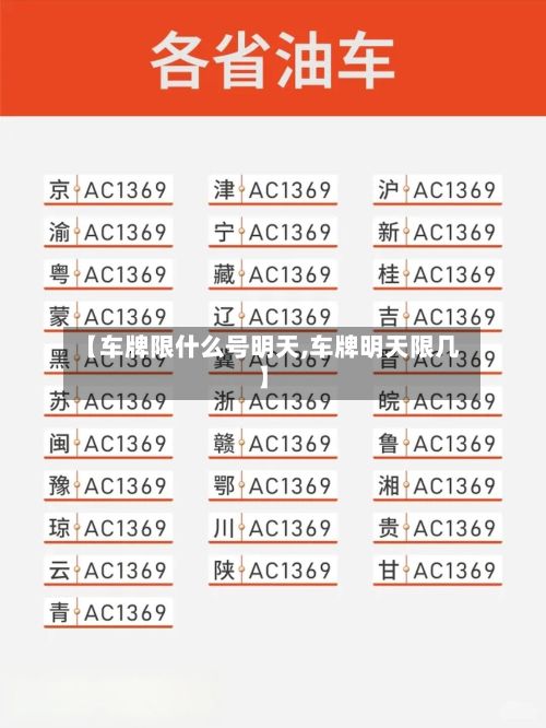 【车牌限什么号明天,车牌明天限几】-第2张图片