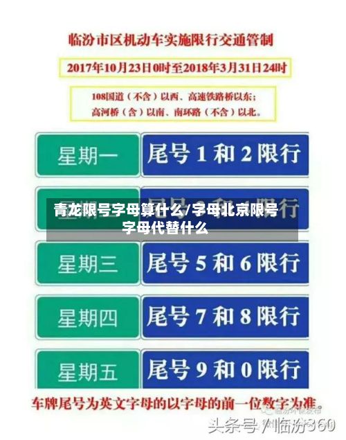 青龙限号字母算什么/字母北京限号字母代替什么-第2张图片