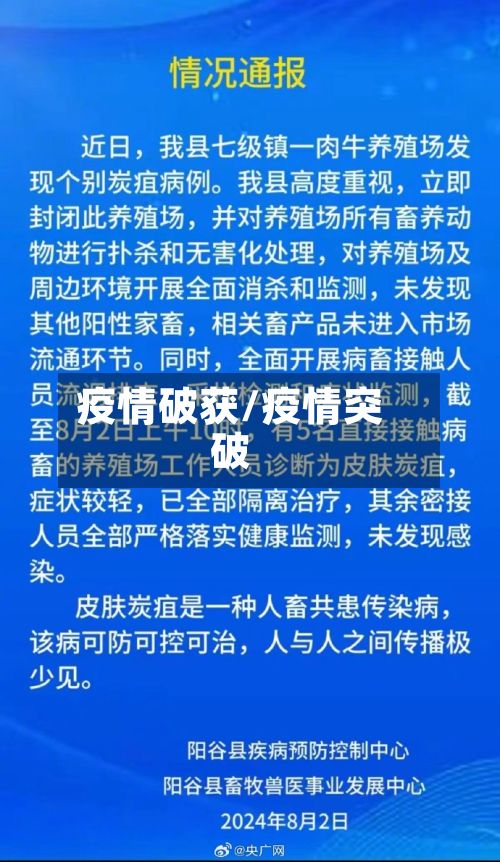 疫情破获/疫情突破