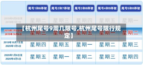 【杭州尾号9周几限号,杭州尾号限行规定】-第2张图片