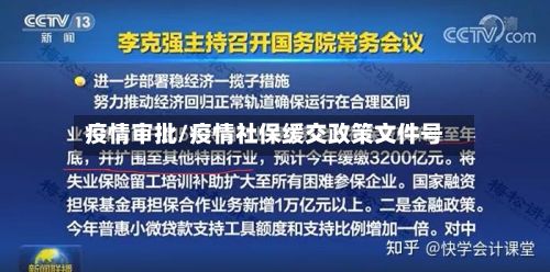 疫情审批/疫情社保缓交政策文件号-第2张图片