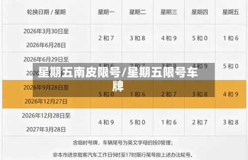 星期五南皮限号/星期五限号车牌-第3张图片