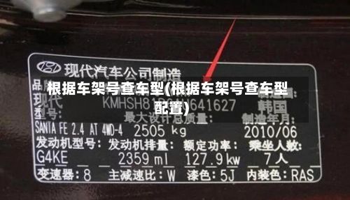 根据车架号查车型(根据车架号查车型配置)-第2张图片