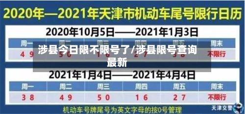 涉县今日限不限号了/涉县限号查询最新